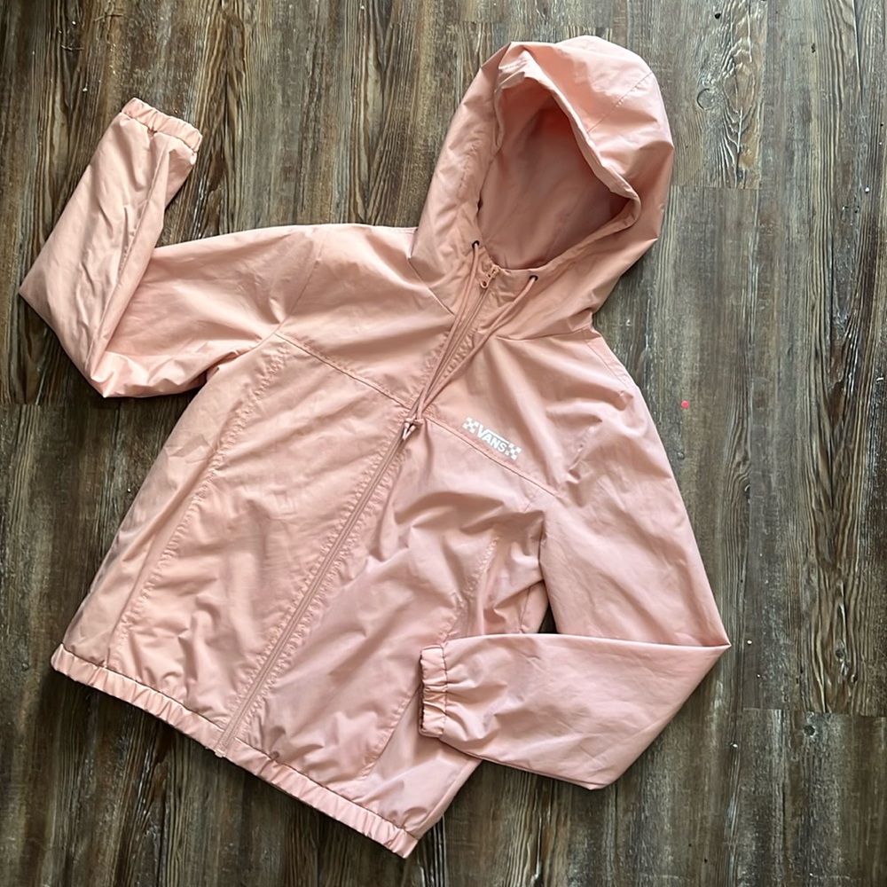 Vans Light Baby Pastel Pink Zip Up Rain Jacket